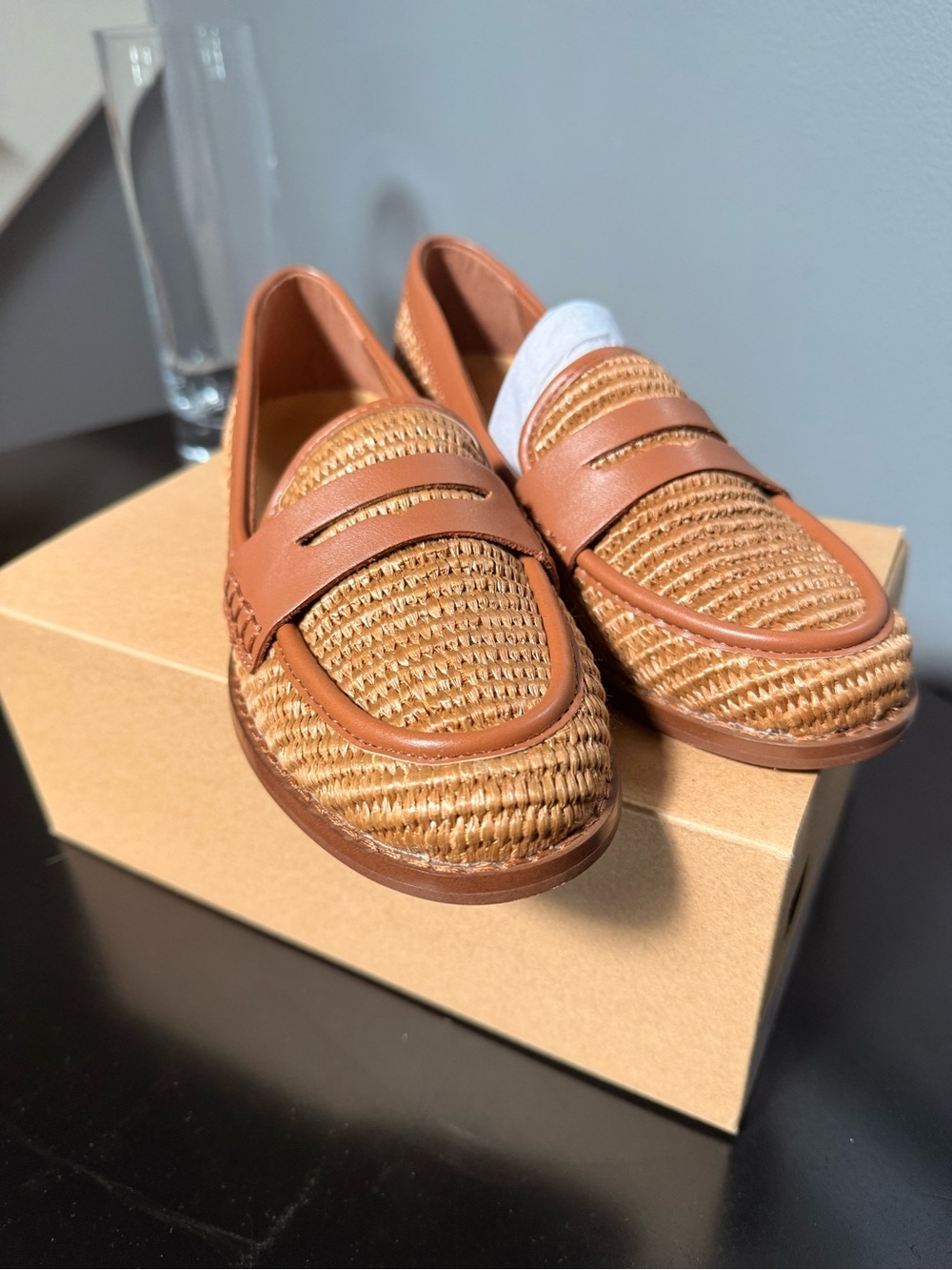 J. Crew Cedarwood Raffia Shoe size 7